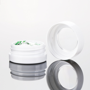 Pot en plastique blanc cylindrique de 2 g et 10 g, crème pour le visage, pot cosmétique recyclable, doré - Product Image 5