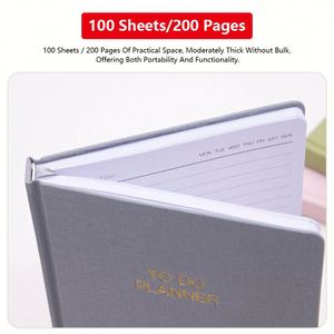 High-end Fabric Lined Hardcover <b>A5</b> Notebook Custom Print Diary Planner <b>Notepad</b> Monthly goal Journal Writing Notebooks - Product Image 6