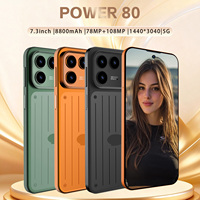 Smartphone Baru Power 80 Android 16 Layar HD 7,3 inci 8800mAh Penyimpanan 16GB+1TB Kamera 108MP untuk Gaming, Live Streaming, dan Kerja