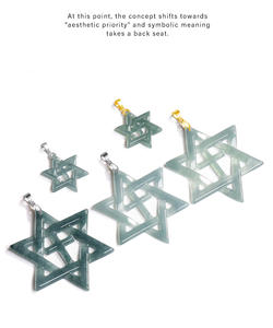 Colgante de Jadeíta Natural con Diseño de Estrella Hexagonal y Cruz, Plata S925, Clásico, Moderno, Unisex - Product Image 4