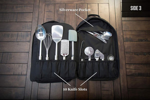 Sac à dos de rangement pour couteau de chef de grande taille, échantillon gratuit, sac à dos de chef durable, outils de cuisine, sac à couteaux, organisateur de sac à dos - Product Image 5
