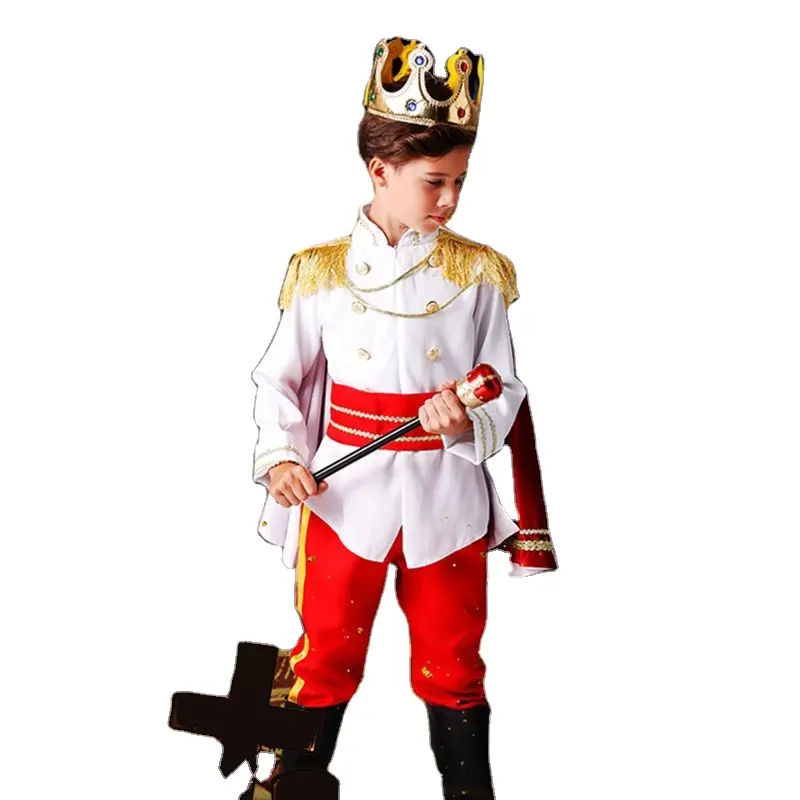 Halloween Party Fancy Dress Up Knight Carnaval Warrior Prins Koning Kostuum Prins Stijl Pak Voor Jongens