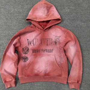 Felpa con Cappuccio XL da Uomo Personalizzata, Stile Retrò Lavato, Vestibilità Ampia, 100% Cotone, Stile Hip-Hop - Product Image 1