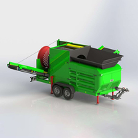 Tamis rotatif robuste pour roche, terre, compost, pierres, sable, gravier, avec moteur 380V/415V/440V