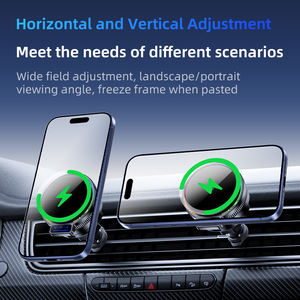 Nuevo Cargador Inalámbrico Magnético Multifuncional 2 en 1 para Auto con Carga Rápida de 15W y Luz para iPhone, Reloj y Auriculares - Product Image 6