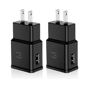 Pengisi daya dinding cepat untuk Samsung Galaxy S10 S9 S8, pengisi daya dinding asli 5v adaptor daya USB perjalanan QC3.0 9V1.67A pengisi daya Cepat