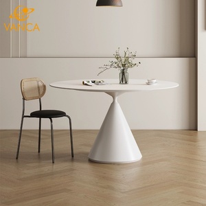 Recentemente Design di alta qualità mobili interni pesanti in marmo solido tavolo da pranzo Villa ristorante tavoli rotondi - Product Image 5