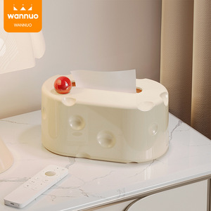 Boîte à mouchoirs en plastique pour salon, support de mouchoirs haut de gamme pour table basse, sans perçage, pour salle de bain, style moderne et minimaliste - Product Image 3