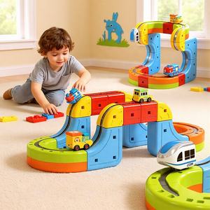 SamToyCn Set di Blocchi Magnetici Elettrici ad Alta Velocità, Gioco di Costruzione con Binari a Levitazione, Cubi Magnetici e Pista per Trenini per Bambini - Product Image 2