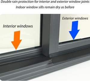 Barrière anti-pluie en caoutchouc auto-adhésive étanche pour seuil de <span class=keywords><strong>fenêtre</strong></span>, bande d'étanchéité pour portes et fenêtres - Product Image 2