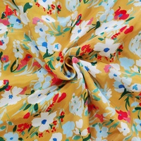 Tissu en Chiffon de Soie Imprimé Numérique Floral de Haute Qualité 100% Viscose pour Vêtements de Mode