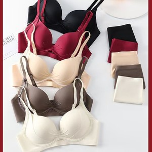 Sexy traforato <span class=keywords><strong>doppio</strong></span> sollevamento <span class=keywords><strong>Push</strong></span>-<span class=keywords><strong>up</strong></span> intimo minimalista tinta unita bellissimo <span class=keywords><strong>reggiseno</strong></span> da donna senza traccia posteriore - Product Image 2