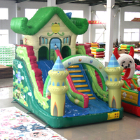 Toboggan gonflable pas cher, toboggan à rebondir, toboggan gonflable 6x4m vert, fourniture d'usine