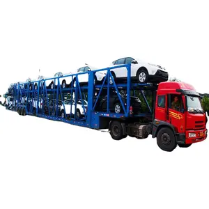 China 2 eixos carro caminhão reboque 16m 8 unidades veículos transportador semi reboques suv carros transportes semi caminhões trailers