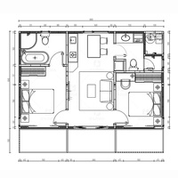 Maison Conteneur Pliable Prête à Vivre 20ft 40ft Préfabriquée