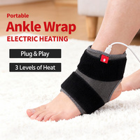 Attelle chauffante électrique sécurisée pour cheville avec protection contre la surchauffe, sangle réglable, idéale pour les personnes sédentaires et les coureurs, soulagement de la cheville