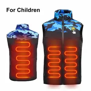 Custom Winter Electric Rechargeable USB Vest Unisex Windproof Thermal Heated Vest for Kids Boys Girls Heated Clothing