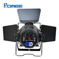 Luz Cegadora LED Bicolor Profesional de 250W y 4 Ojos con Barndoor 3200K-6500K DMX512 para Conciertos, DJ y Eventos