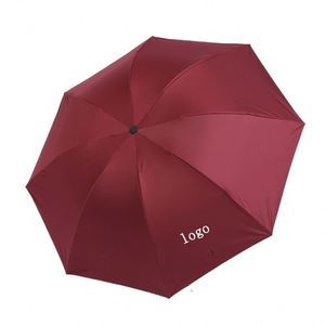 Paraguas Plegable con Logotipo Personalizado, Protección UV, Revestimiento Negro, Funda de Regalo - Product Image 1