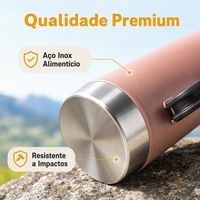 Botol Air Vakum Isolasi 1900ml Klasik Stainless Steel dengan Pegangan Ergonomis, Menjaga Suhu Panas/Dingin untuk Berkemah