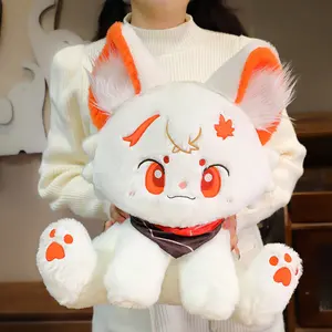 Juego Genshin Impact Kaedehara Kazuha Cat muñeco de peluche suave almohada Cosplay juguetes de peluche