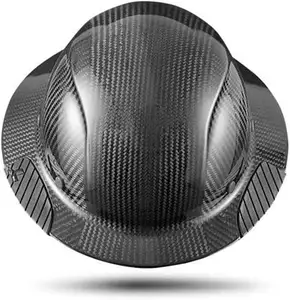 DAX Carbon Fiber Full Brim Safety Helmet Hard Hats Black Camo