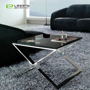 <span class=keywords><strong>Tavolino</strong></span> da Caffè Grande a Due Piani in <span class=keywords><strong>Plexiglass</strong></span> <span class=keywords><strong>Nero</strong></span> Design Moderno - Product Image 6