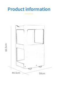 Troli Salon Kayu untuk Penggunaan Komersial, Kereta Peralatan Kecantikan dengan 3 Lapisan Penyimpanan, Mudah Dipindahkan dengan Roda Universal, 4 Pilihan Warna - Product Image 2