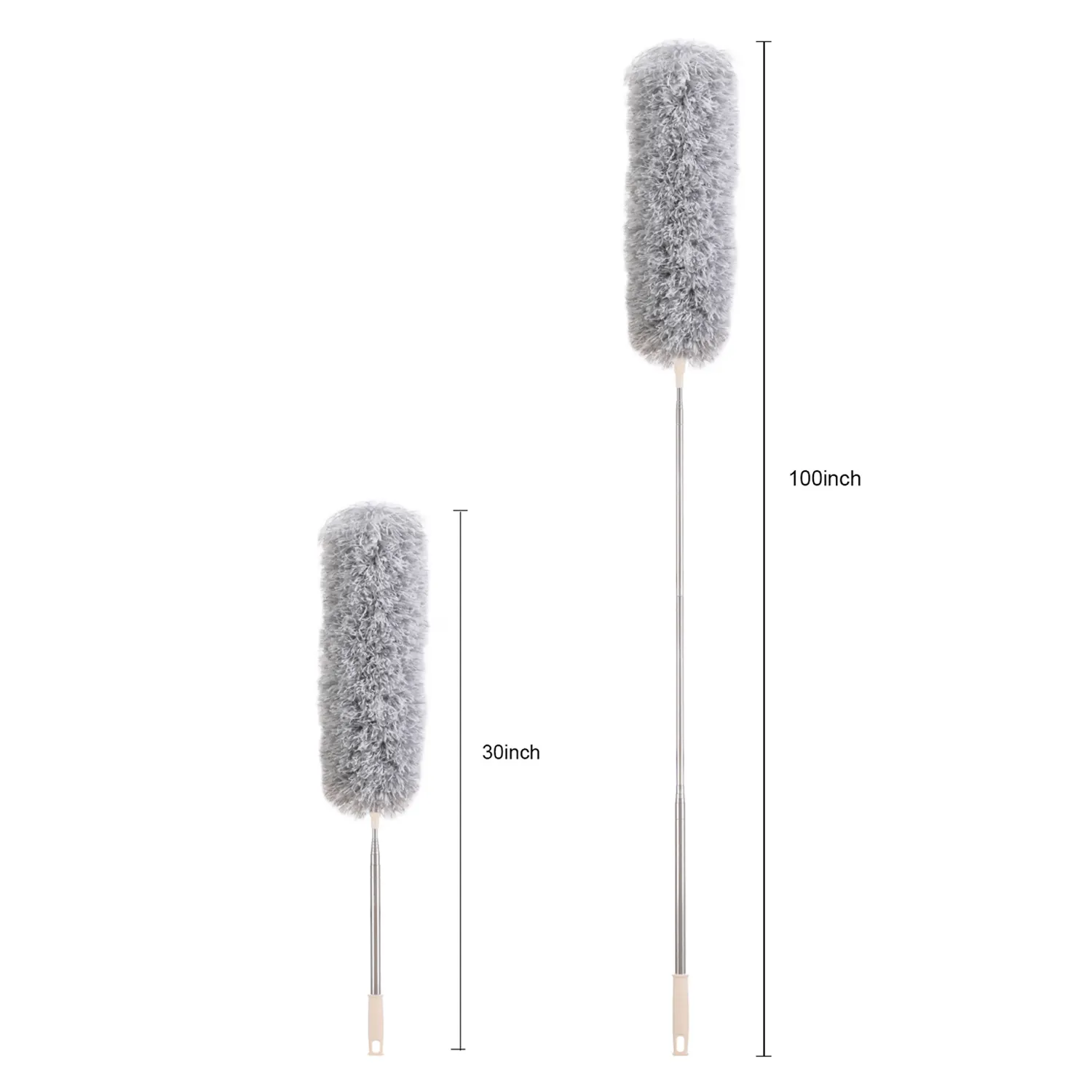 Jesun Wholesale Microfiber Feather Extendable Cleaning Duster Washable Reusable Retractable Dusters for Cleaning