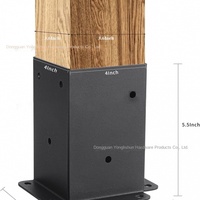 Support de poteau de pergola, support de main courante pour boîte aux lettres, support de poteau de gazebo, support de poteau de terrasse, base de poteau de clôture, kit de structure de pavillon, émail thermolaqué