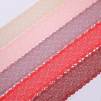 Dentelle élastique personnalisée en usine de 18 cm avec différentes couleurs, accessoires de vêtements ajourés, dentelle DIY
