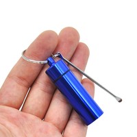 Mini pots hermétiques en aluminium pour tabac avec cuillères extensibles, conteneur de stockage pour herbes