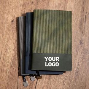 A5 Spliced Notebook Gift Box Set - High-Quality Appearance Business Office Creative Soft Leather Cover <b>Diary</b> with Logo Embossing - Product Image 1