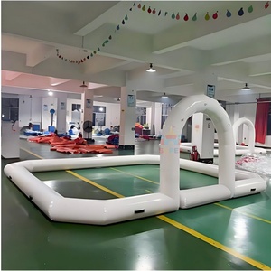 SUPER CASTLE Pista <span class=keywords><strong>de</strong></span> Carreras Inflable Blanca <span class=keywords><strong>para</strong></span> Autos <span class=keywords><strong>de</strong></span> Choque y Go Karts <span class=keywords><strong>de</strong></span> 3x3m/4x4m/5x5m con Bomba <span class=keywords><strong>de</strong></span> Aire <span class=keywords><strong>para</strong></span> <span class=keywords><strong>Alquiler</strong></span> - Product Image 6
