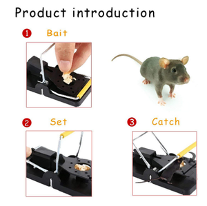 Piège à souris en plastique noir efficace Piège à souris intelligent pour rongeurs avec <span class=keywords><strong>appât</strong></span> pour la maison - Product Image 5