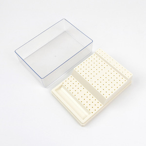 Boîte de stérilisation pour fraises dentaires, étui de rangement blanc cassé à 168 trous pour fraises à basse et haute vitesse et têtes de meulage - Product Image 4