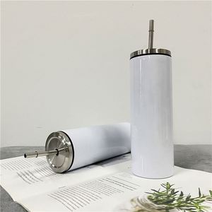 20 Oz Tumblers Leak Proof Travel Coffee Beer Water Screwed <b>Metal</b> Lid Sublimation Straight Tumbler - Product Image 4