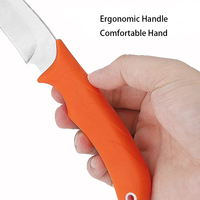 Ensemble de couteaux de chasse d'extérieur en acier inoxydable avec boîte en plastique pour couper la viande, couteau de chasse à lame fixe en gros pour chasseurs