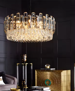 Zeal Lighting Crystal Luxury Chandelier Sala de estar Nordic Gold Lámpara colgante moderna Colgante Modernes - Product Image 5