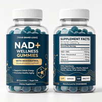Complément alimentaire NAD+ Resveratrol Plus en gommes, marque privée OEM, nicotinamide trans-resveratrol, soin de la peau, gommes NAD