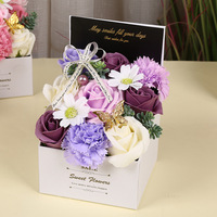 Support de table pour savons parfumés en forme de rose et de œillets, présentoir floral pour cadeaux de fêtes et décoration intérieure