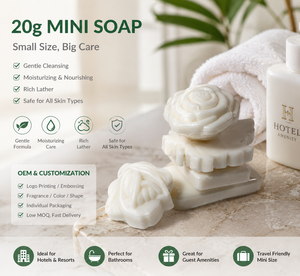 Venta al por mayor OEM Mini 20g <span class=keywords><strong>Hotel</strong></span> Bar Jabón Pequeño Jabón Para Baño Diferentes Formas - Product Image 4
