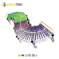 Convoyeur à roulettes à gravité Goldtec en acier robuste et nylon, extensible et flexible, pour la logistique d'entrepôt et le chargement de camions