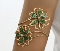 Bracelet à motif floral creux tendance, bracelet de bras polyvalent pour femmes, bracelet de bras réglable