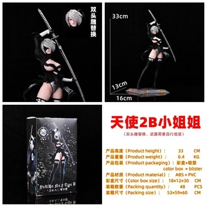 Figuras de Colección HUNTER Frozen Plastic Mechanical Epoch Angel <span class=keywords><strong>2B</strong></span> Miss Game Goddess Double Head Carving Neil, Venta al por Mayor - Product Image 2
