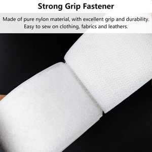<strong>2</strong> Inch Wide Sew <strong>Hook</strong> <strong>Loop</strong> Strips Easy-to-Sew Adhesive Interlocking Tape for Clothing Crafts - Product Image 3