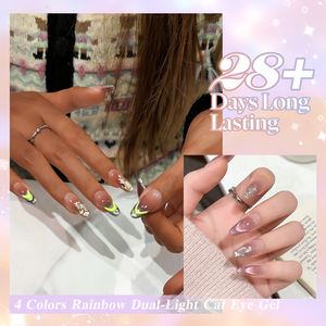 Miss Gooey <span class=keywords><strong>Vernis</strong></span> Gel Effet Œil de Chat Double Lumière Arc-en-ciel 4 Couleurs Sans HEMA Professionnel Fabricant de <span class=keywords><strong>Vernis</strong></span> Gel UV Vente en Gros - Product Image 6