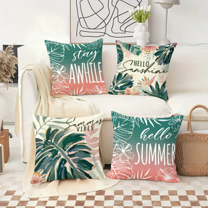 Bantal hias tropis dengan nuansa musim panas dan dekorasi liburan yang meriah di sofa yang nyaman - Product Image 2