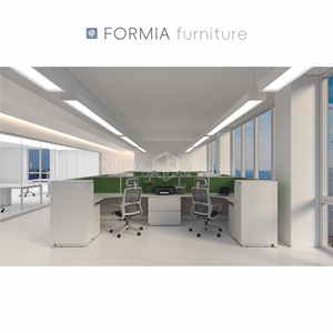 Conjunto Modular de Oficina Moderna, Muebles de Cubículo, Estaciones de Trabajo, Escritorio para 2 Personas con Separador - Product Image 5