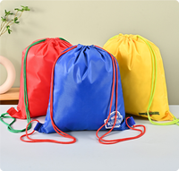 Sacs à dos à cordon en polyester pour la plage et les sports, personnalisables, en nylon, pour enfants